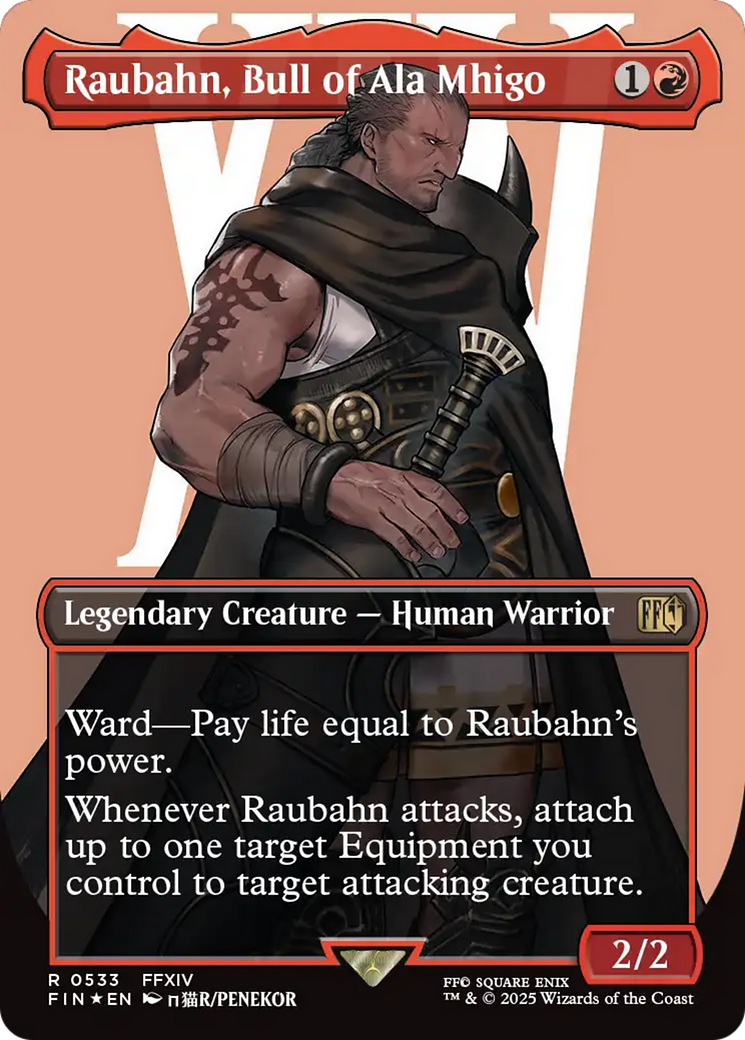 Raubahn, Bull of Ala Mhigo (Borderless) (Surge Foil) [FINAL FANTASY] | Anubis Games and Hobby