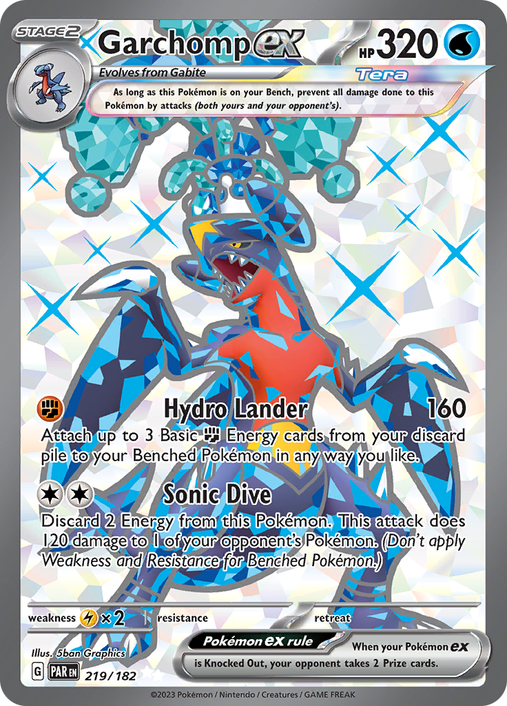 Garchomp ex (219/182) [Scarlet & Violet: Paradox Rift] | Anubis Games and Hobby