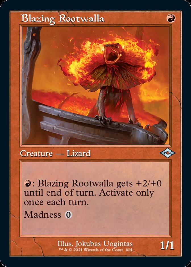 Blazing Rootwalla (Retro Foil Etched) [Modern Horizons 2] | Anubis Games and Hobby