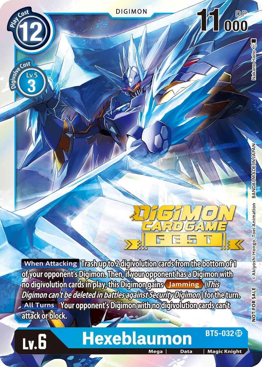 Hexeblaumon [BT5-032] (Digimon Card Game Fest 2022) [Battle of Omni Promos] | Anubis Games and Hobby