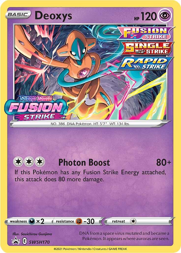 Deoxys (SWSH170) (Prerelease Promo) [Sword & Shield: Black Star Promos] | Anubis Games and Hobby