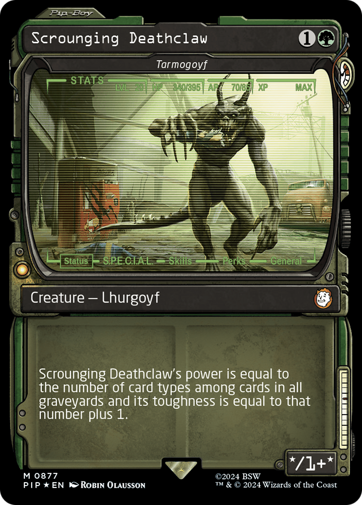 Scrounging Deathclaw - Tarmogoyf (Showcase) (Surge Foil) [Fallout] | Anubis Games and Hobby