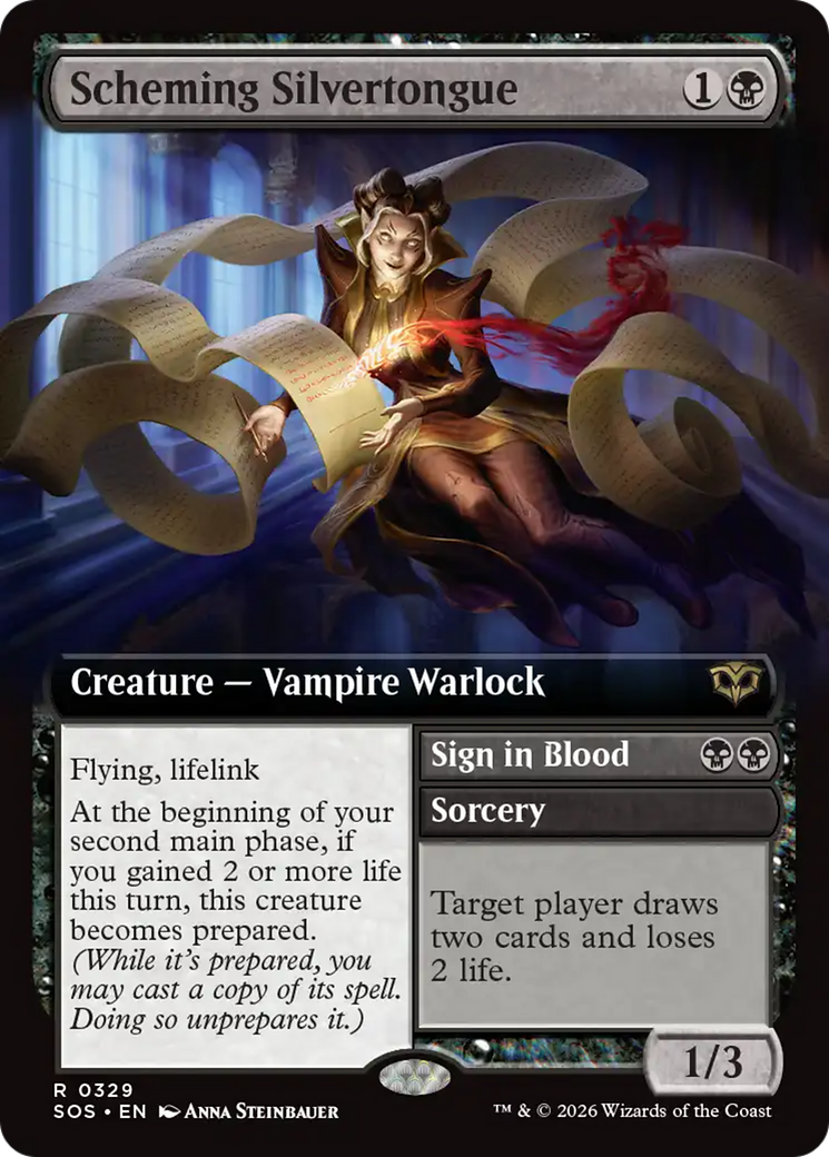 Scheming Silvertongue (Extended Art) [Secrets of Strixhaven] | Anubis Games and Hobby