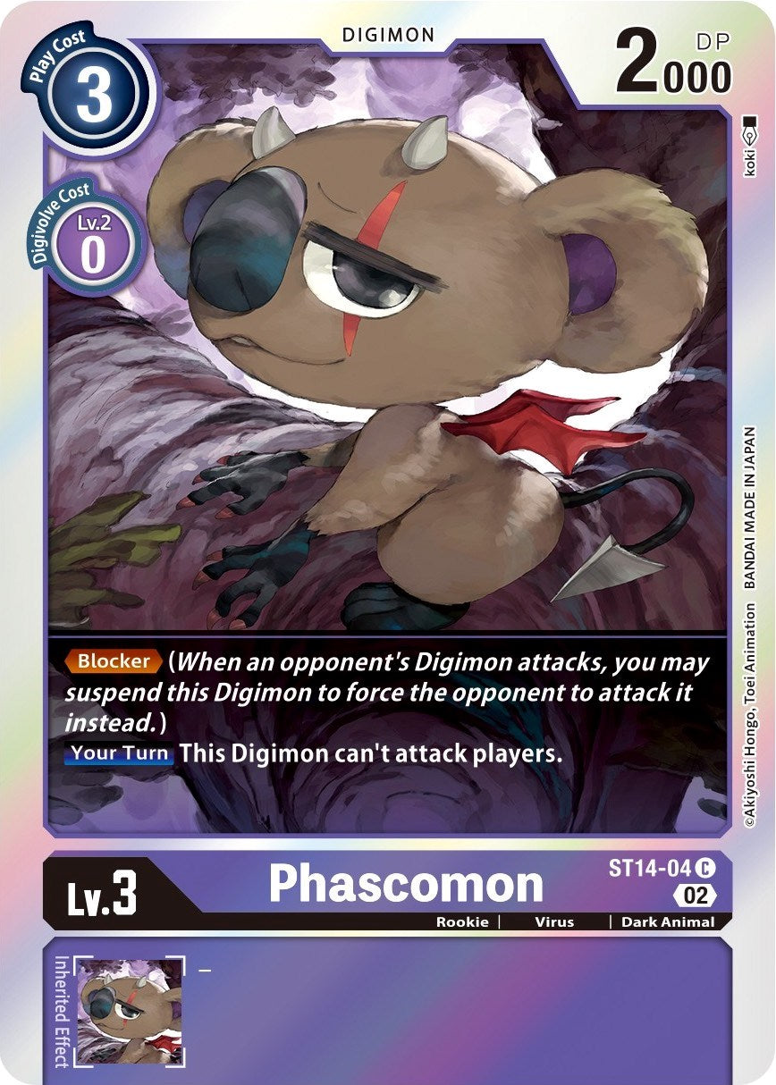 Phascomon [ST14-04] [Starter Deck: Beelzemon Advanced Deck Set] | Anubis Games and Hobby