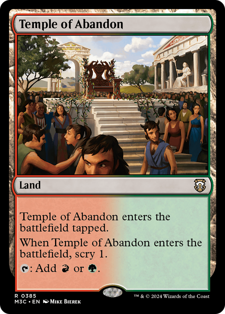 Temple of Abandon (Ripple Foil) [Modern Horizons 3 Commander] | Anubis Games and Hobby