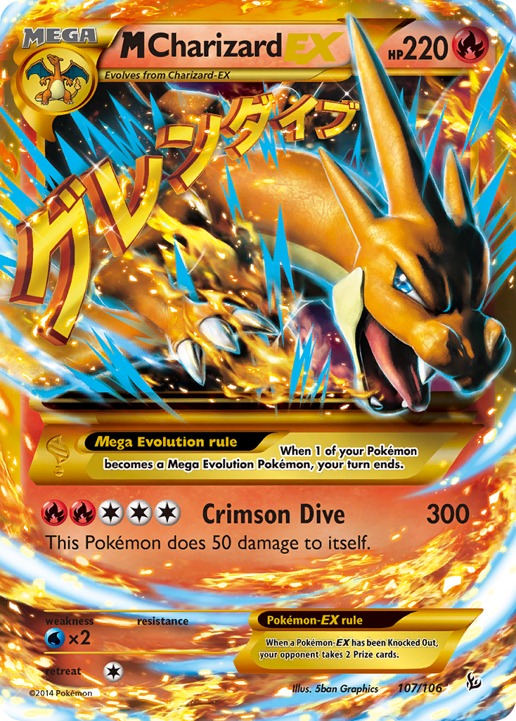 M Charizard EX (107/106) [XY: Flashfire] | Anubis Games and Hobby