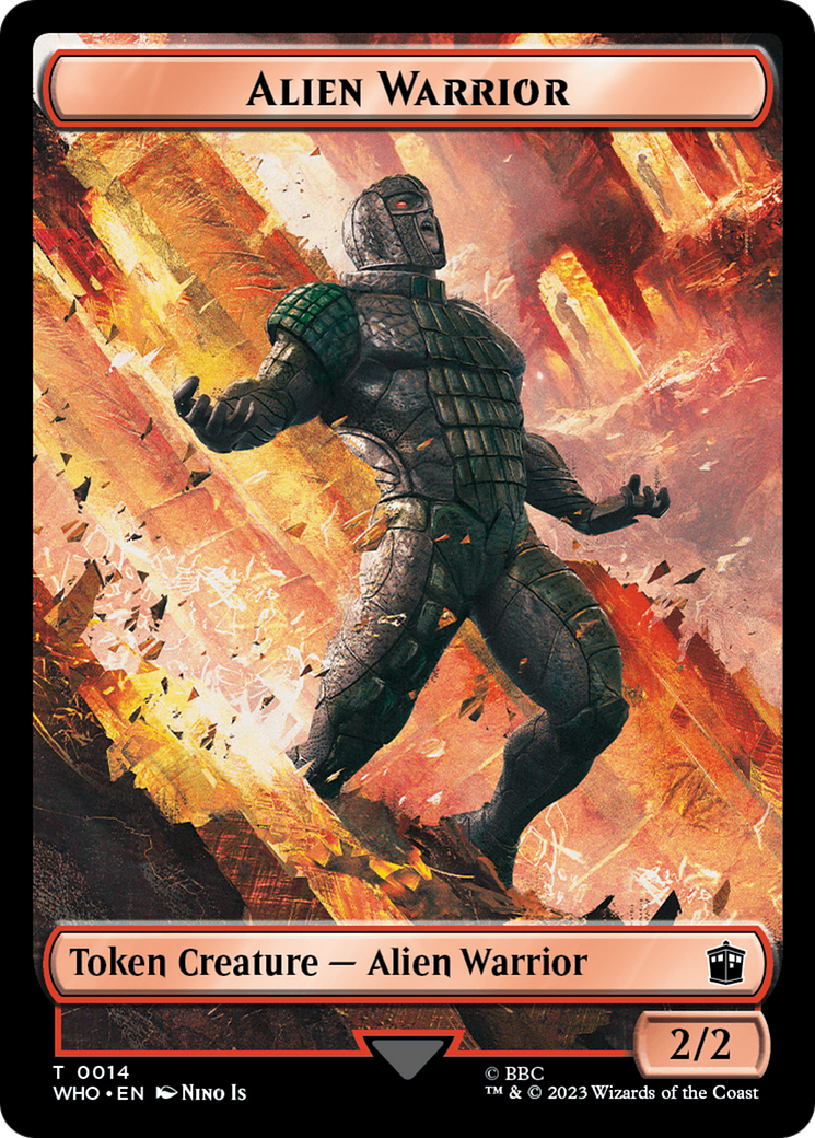 Soldier // Alien Warrior Double-Sided Token [Doctor Who Tokens] | Anubis Games and Hobby