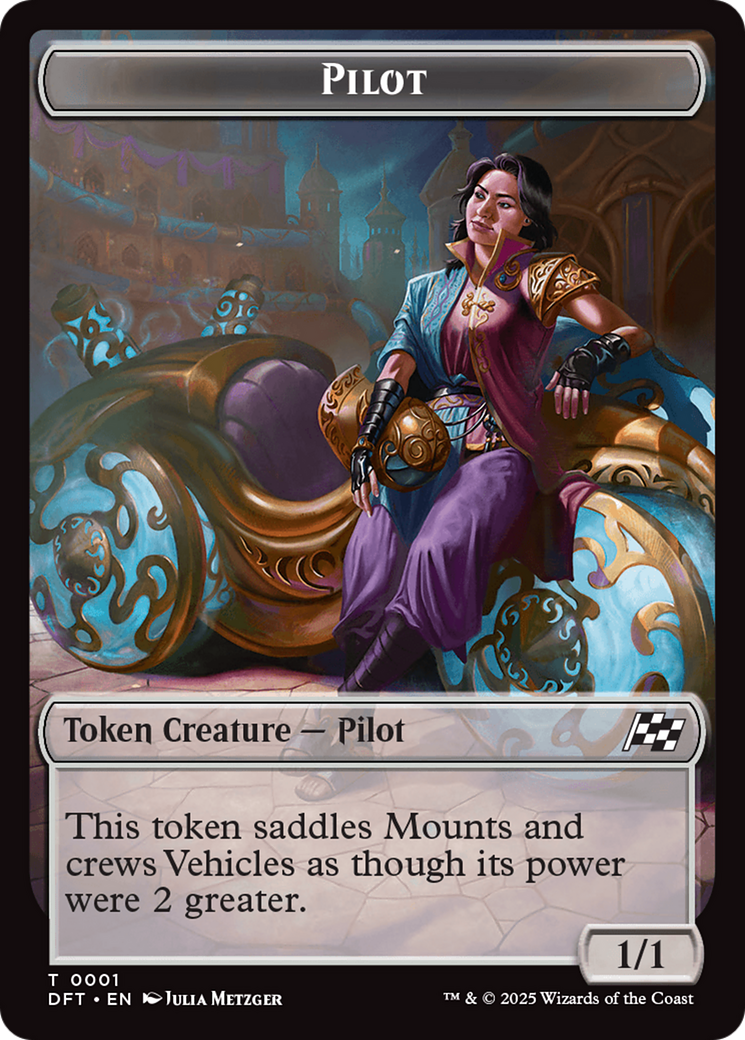 Treasure // Pilot Double-Sided Token [Aetherdrift Tokens] | Anubis Games and Hobby