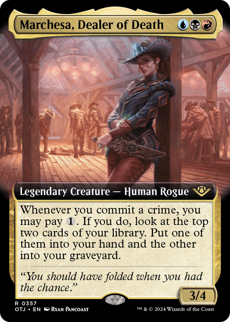 Marchesa, Dealer of Death (Extended Art) [Outlaws of Thunder Junction] | Anubis Games and Hobby