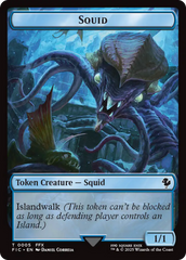 Spirit // Squid Double-Sided Token [FINAL FANTASY Commander Tokens] | Anubis Games and Hobby