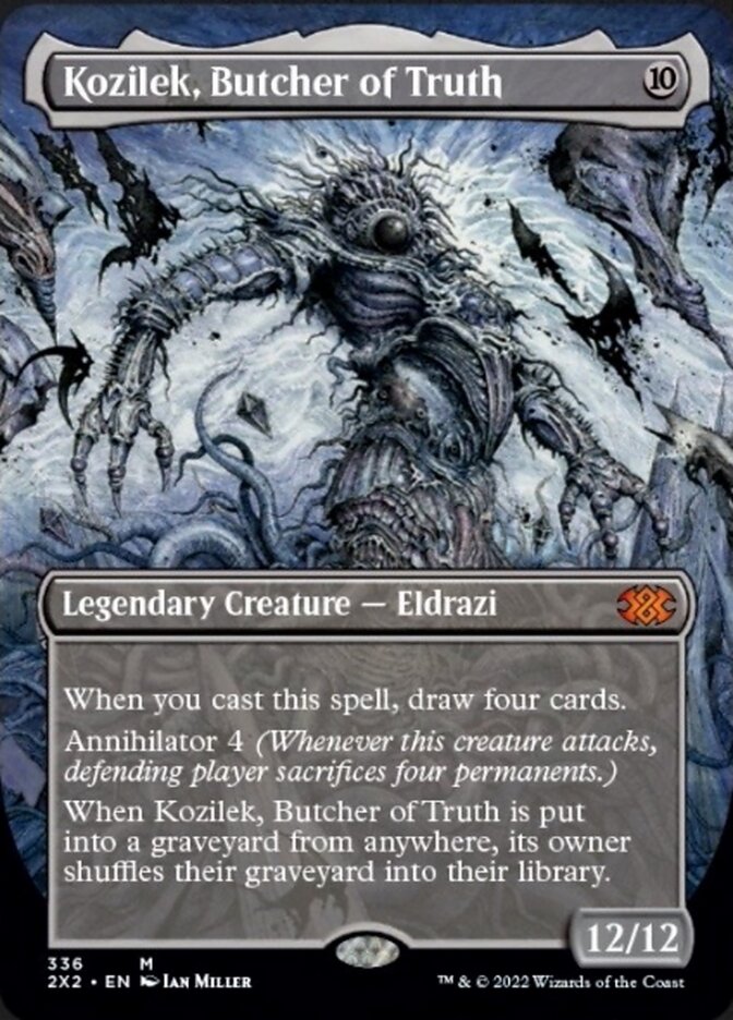 Kozilek, Butcher of Truth (Borderless Alternate Art) [Double Masters 2022] | Anubis Games and Hobby