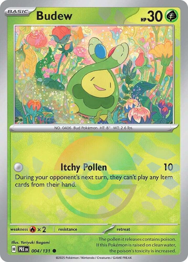 Budew (004/131) (Poke Ball Pattern) [Scarlet & Violet: Prismatic Evolutions] | Anubis Games and Hobby