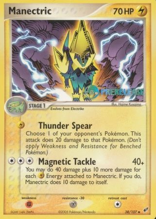 Manectric EX (38/107) (Deoxys Prerelease Promo) [Nintendo: Black Star Promos] | Anubis Games and Hobby