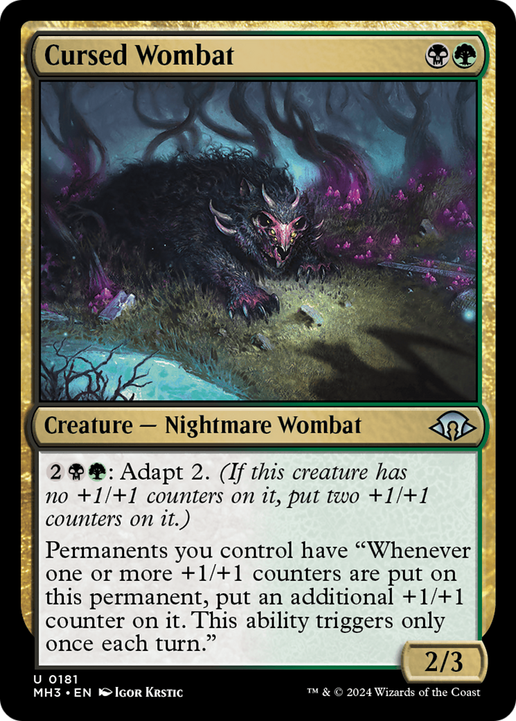 Cursed Wombat [Modern Horizons 3] | Anubis Games and Hobby