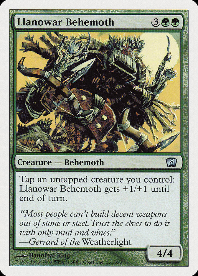 Llanowar Behemoth (8th Edition) [Oversize Cards] | Anubis Games and Hobby