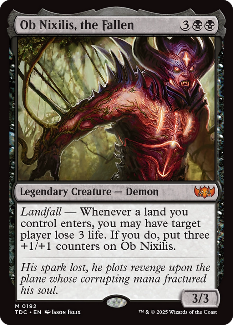 Ob Nixilis, the Fallen [Tarkir: Dragonstorm Commander] | Anubis Games and Hobby
