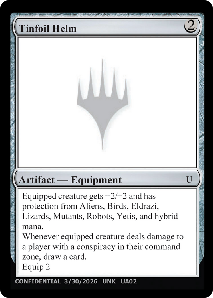 Tinfoil Helm [Unknown Event] | Anubis Games and Hobby