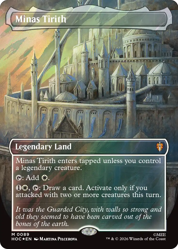Minas Tirith (Borderless) (Surge Foil) [The Hobbit: Eternal-Legal] | Anubis Games and Hobby