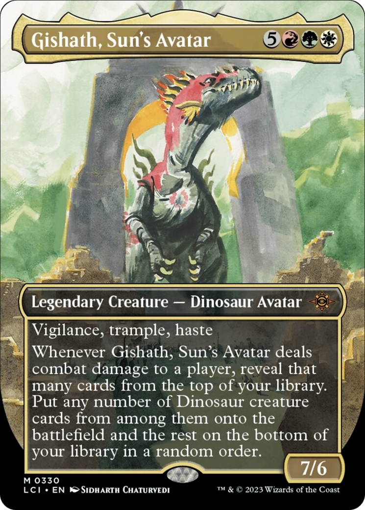 Gishath, Sun's Avatar (Borderless) [The Lost Caverns of Ixalan] | Anubis Games and Hobby