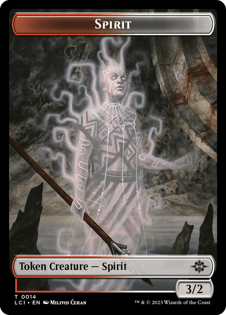 Vampire // Spirit Double-Sided Token [The Lost Caverns of Ixalan Tokens] | Anubis Games and Hobby