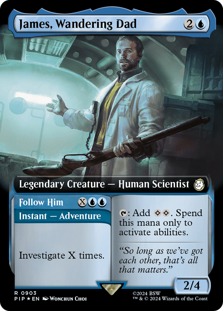 James, Wandering Dad // Follow Him (Extended Art) (Surge Foil) [Fallout] | Anubis Games and Hobby