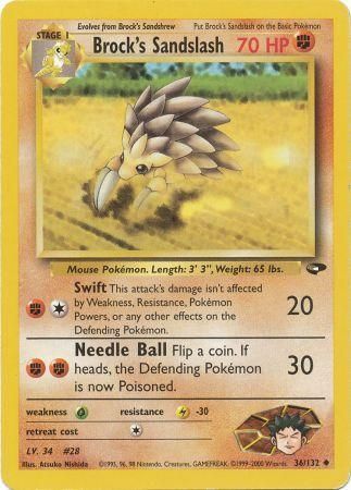 Brock's Sandslash (36/132) [Gym Challenge Unlimited] | Anubis Games and Hobby