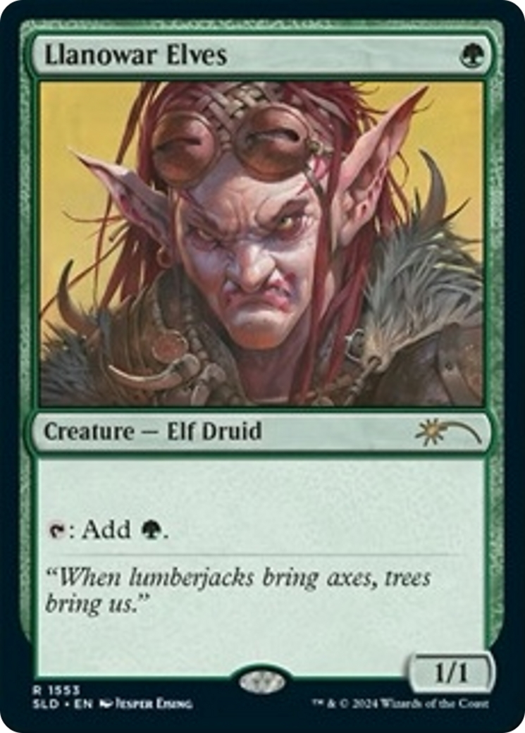 Llanowar Elves (1553) (Rainbow Foil) [Secret Lair Drop Series] | Anubis Games and Hobby