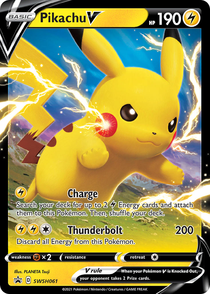 Pikachu V (SWSH061) (Jumbo Card) [Sword & Shield: Black Star Promos] | Anubis Games and Hobby