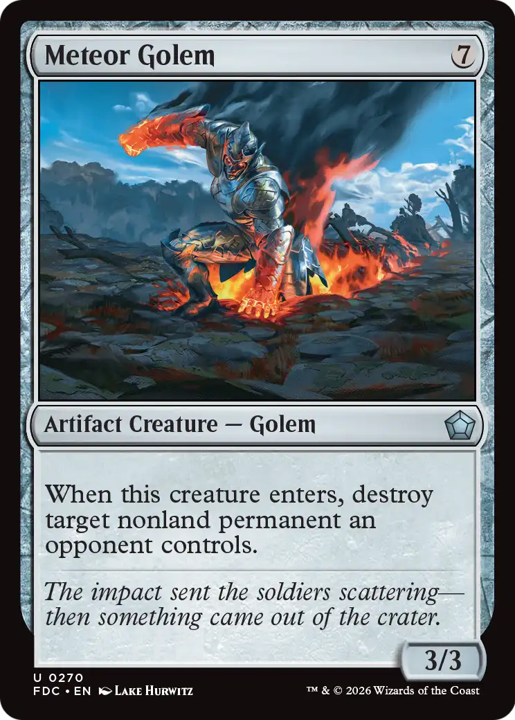 Meteor Golem [Foundations Commander] | Anubis Games and Hobby