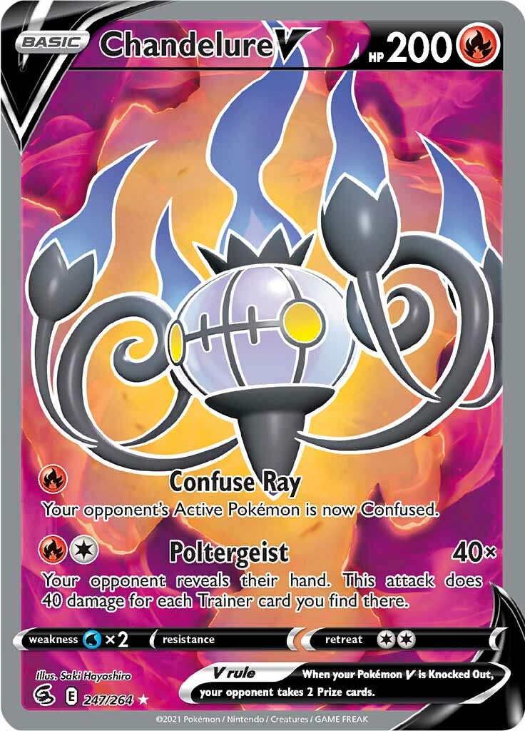 Chandelure V (247/264) [Sword & Shield: Fusion Strike] | Anubis Games and Hobby