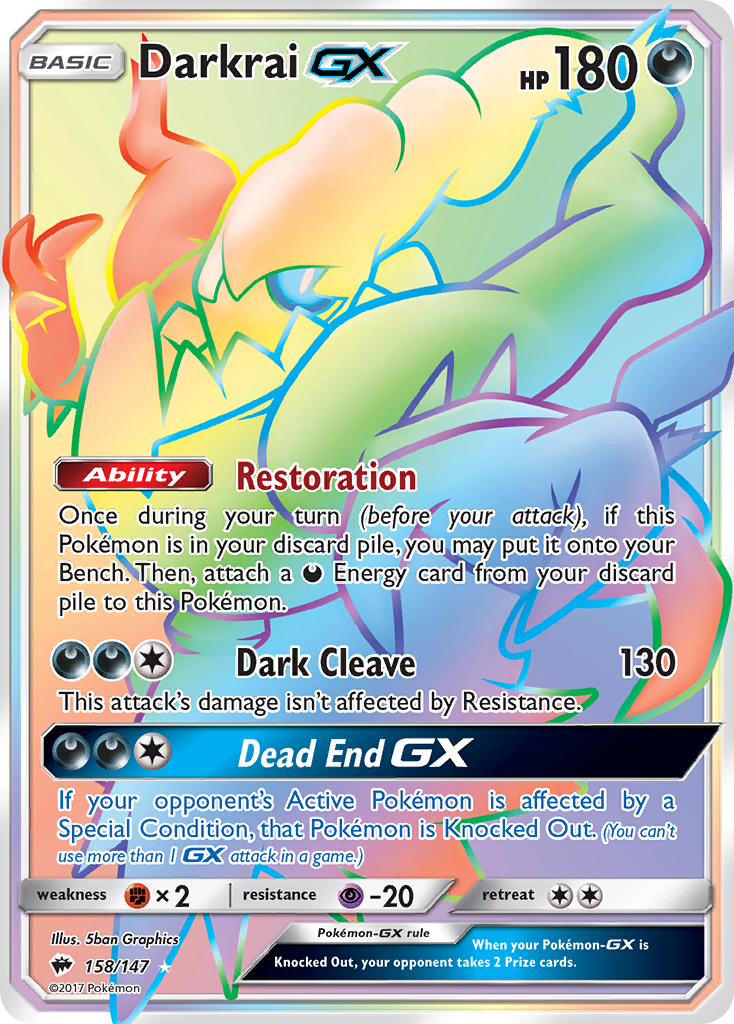 Darkrai GX (158/147) [Sun & Moon: Burning Shadows] | Anubis Games and Hobby