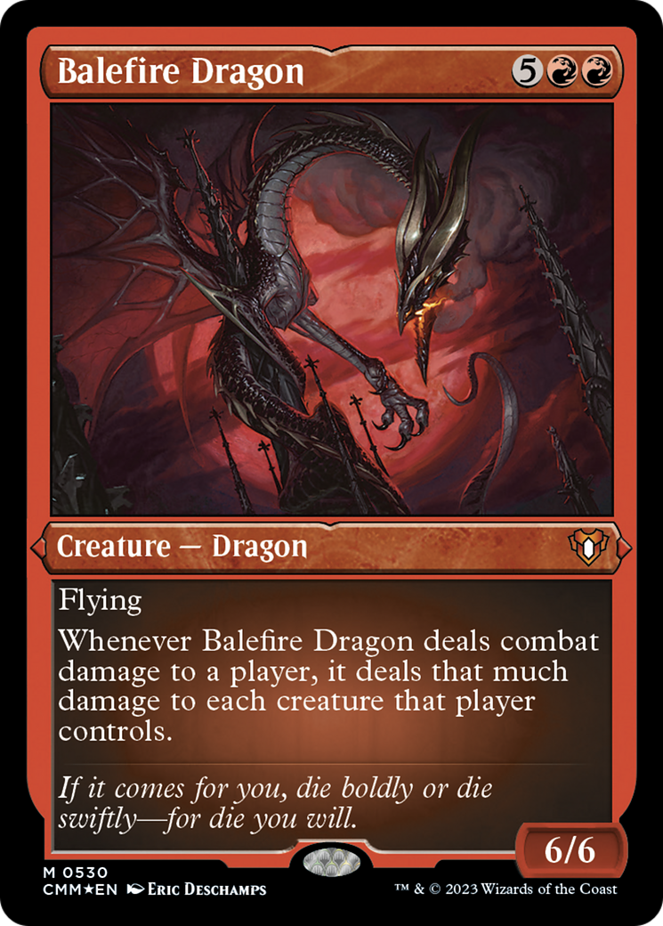 Balefire Dragon (Foil Etched) [Commander Masters] | Anubis Games and Hobby