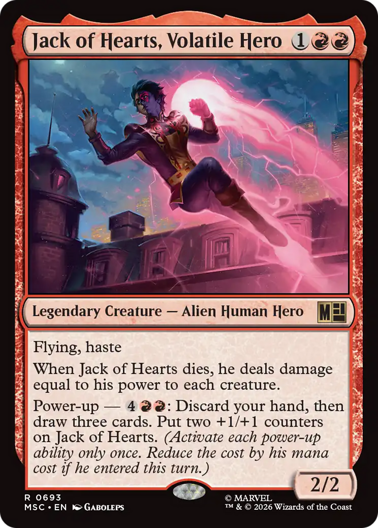 Jack of Hearts, Volatile Hero [Marvel Super Heroes Commander] | Anubis Games and Hobby