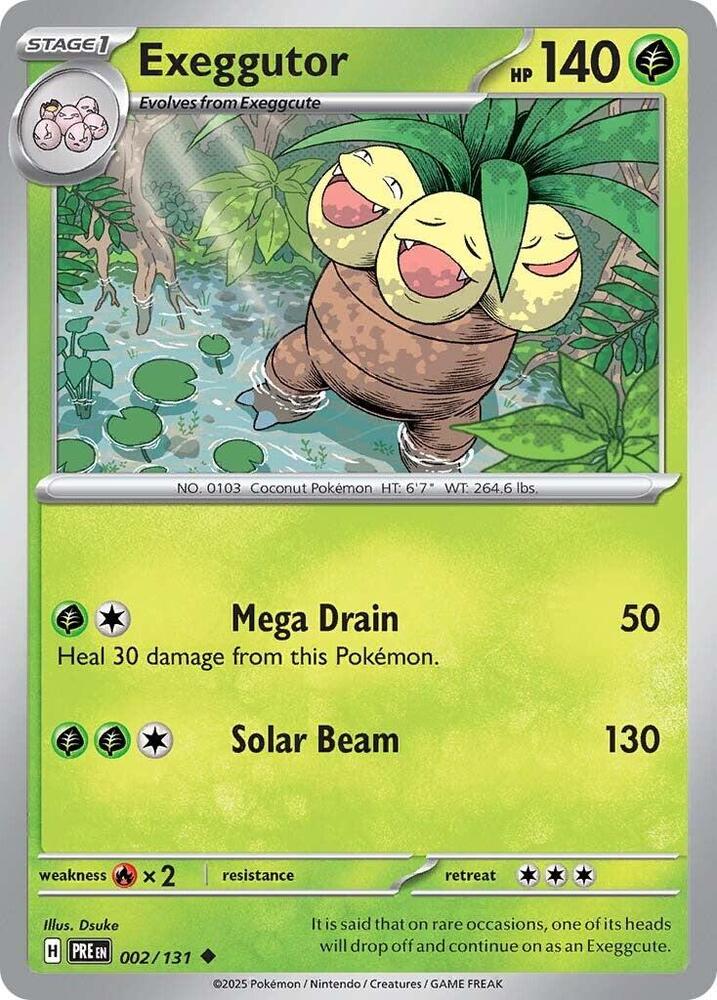 Exeggutor (002/131) [Scarlet & Violet: Prismatic Evolutions] | Anubis Games and Hobby