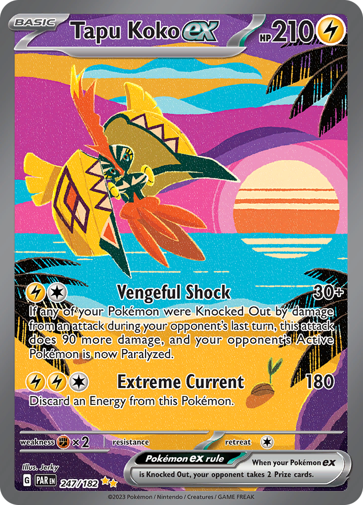 Tapu Koko ex (247/182) [Scarlet & Violet: Paradox Rift] | Anubis Games and Hobby