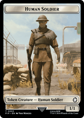 Radiation // Human Soldier Double-Sided Token [Fallout Tokens] | Anubis Games and Hobby