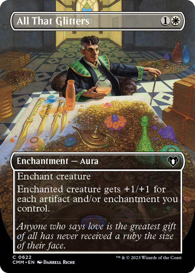 All That Glitters (Borderless Alternate Art) [Commander Masters] | Anubis Games and Hobby