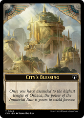 City's Blessing // Construct (0075) Double-Sided Token [Commander Masters Tokens] | Anubis Games and Hobby