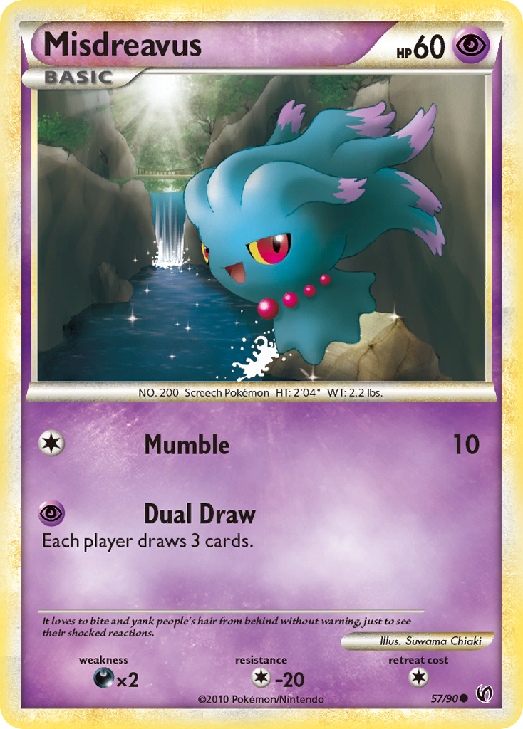 Misdreavus (57/90) [HeartGold & SoulSilver: Undaunted] | Anubis Games and Hobby