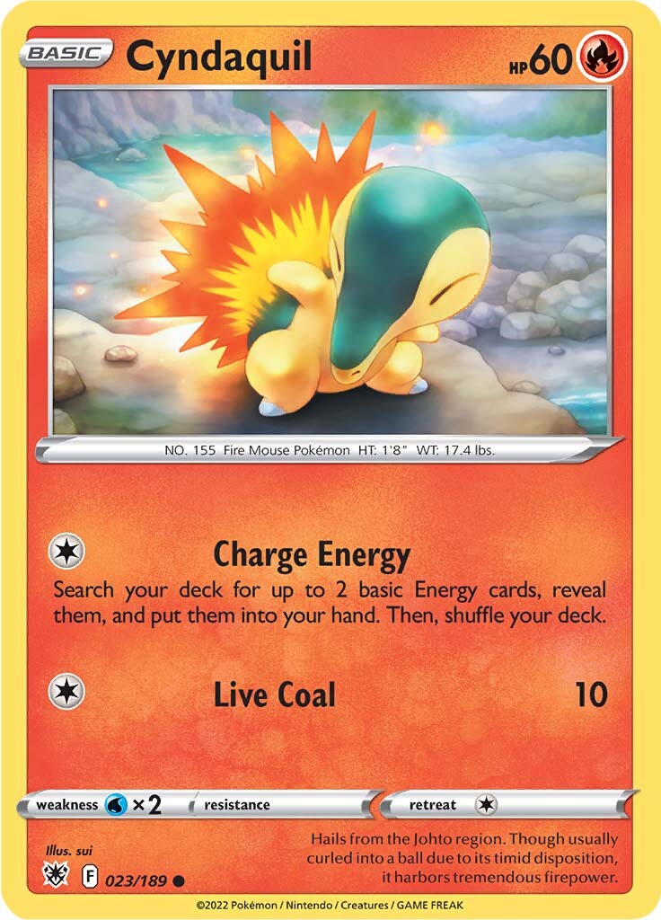 Cyndaquil (023/189) [Sword & Shield: Astral Radiance] | Anubis Games and Hobby