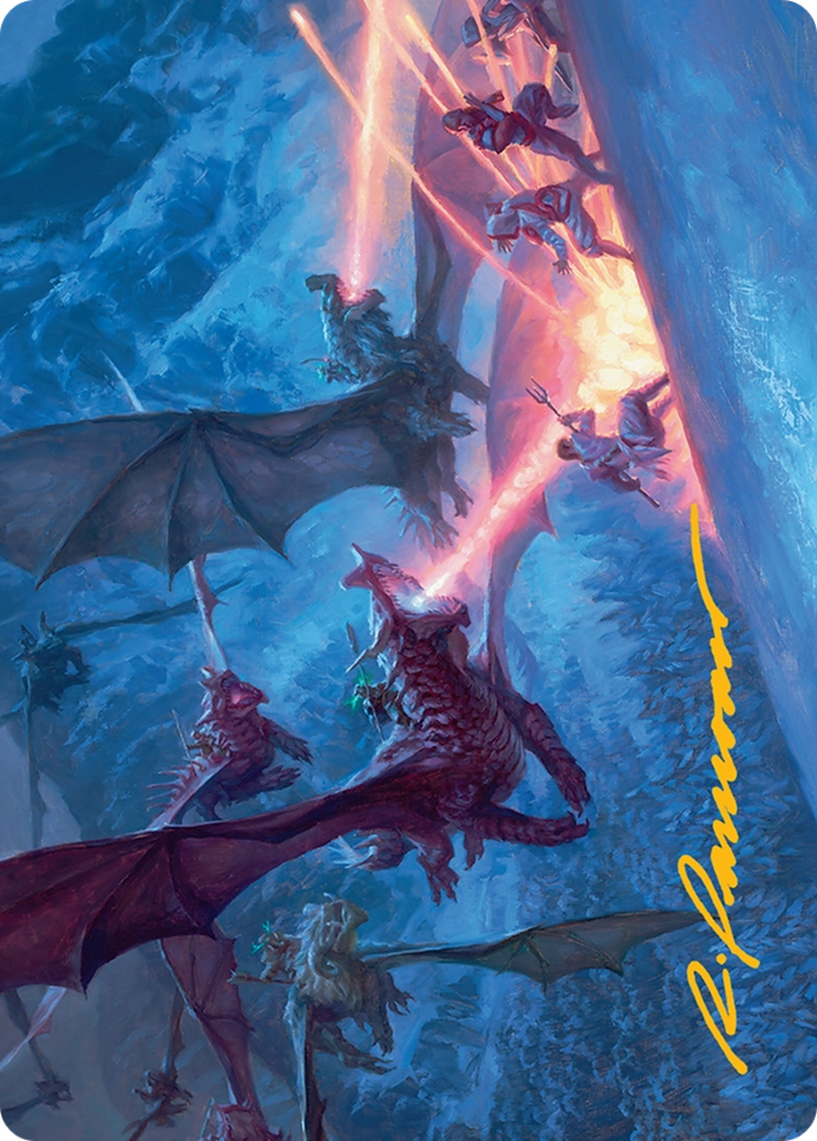 Dragonback Assault Art Card (22/54) [Tarkir: Dragonstorm Art Series] | Anubis Games and Hobby