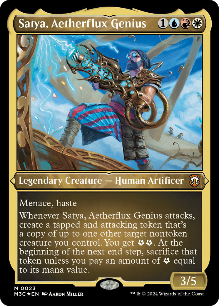 Satya, Aetherflux Genius (Foil Etched) [Modern Horizons 3 Commander] | Anubis Games and Hobby