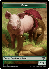 Boar // Drake Double-Sided Token [Outlaws of Thunder Junction Commander Tokens] | Anubis Games and Hobby