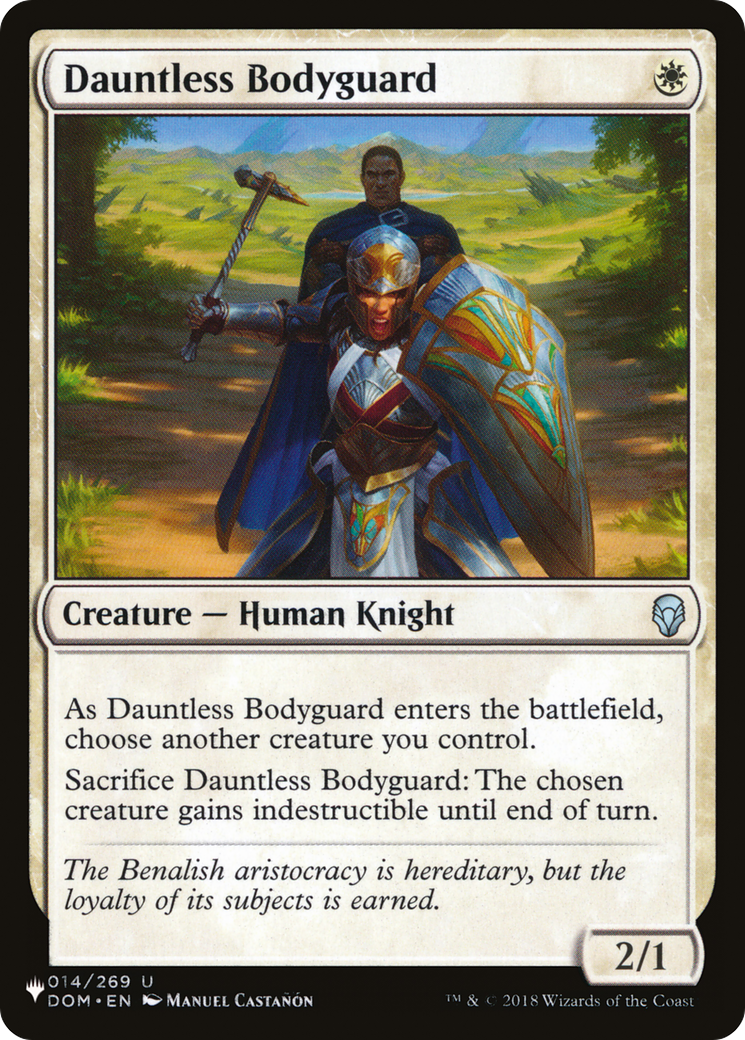 Dauntless Bodyguard [The List Reprints] | Anubis Games and Hobby