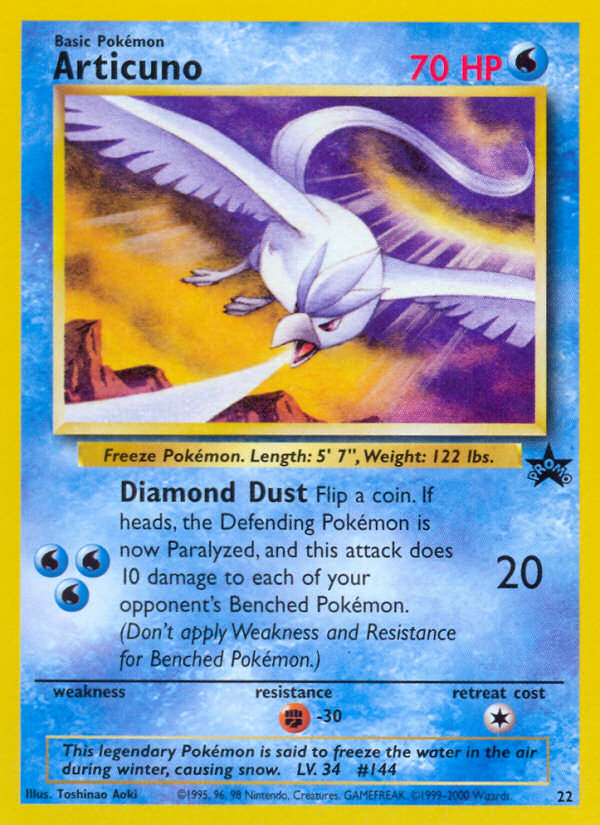 Articuno (22) [Wizards of the Coast: Black Star Promos] | Anubis Games and Hobby