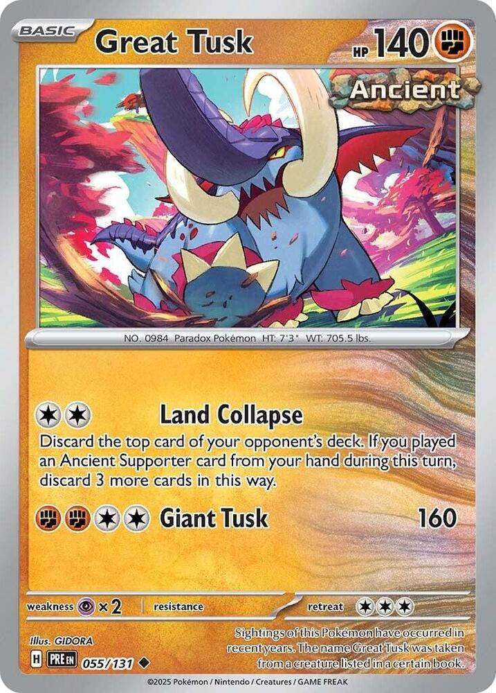 Great Tusk (055/131) [Scarlet & Violet: Prismatic Evolutions] | Anubis Games and Hobby