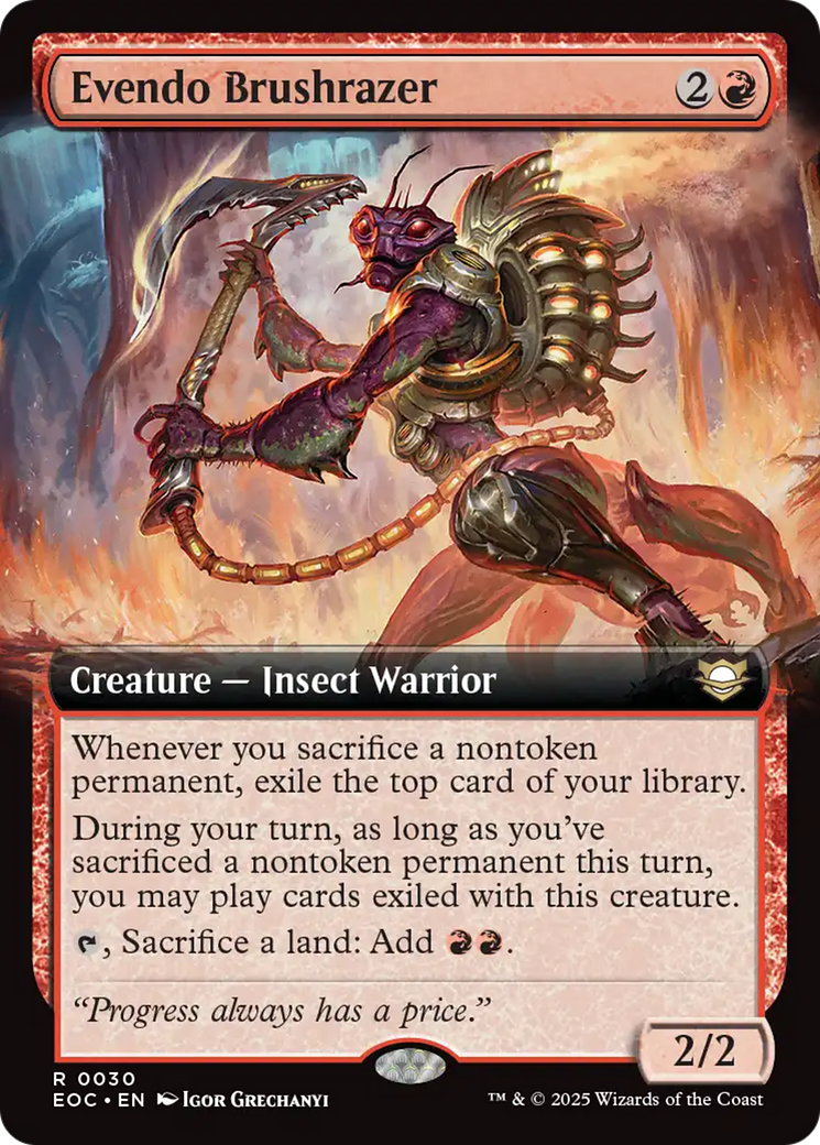 Evendo Brushrazer (Extended Art) [Edge of Eternities Commander] | Anubis Games and Hobby