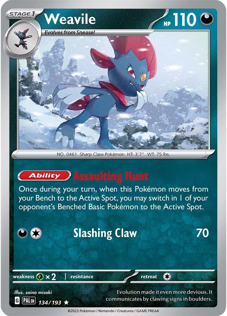 Weavile (134/193) [Scarlet & Violet: Paldea Evolved] | Anubis Games and Hobby