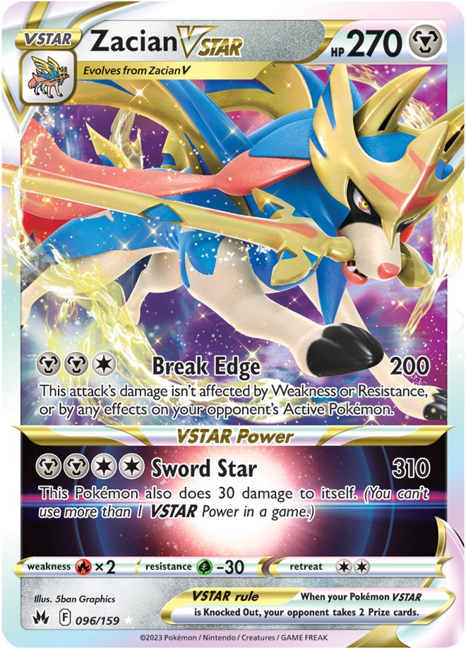 Zacian VSTAR (096/159) [Sword & Shield: Crown Zenith] | Anubis Games and Hobby