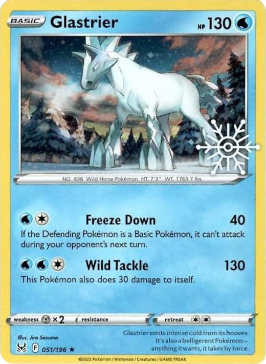 Glastrier (051/196) (Holiday Calendar) [Sword & Shield: Lost Origin] | Anubis Games and Hobby